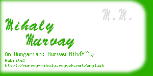 mihaly murvay business card